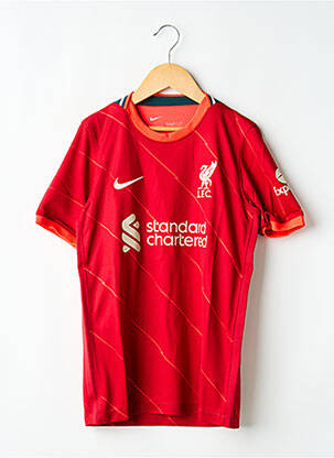Tricou sport fotbal mâneci scurte roșu NIKE băiat