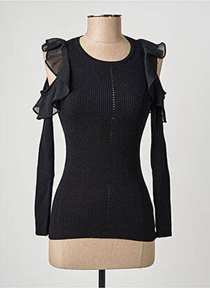 Top elasticitate mâneci lungi negru GUESS femeie