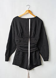 Salopetă scurtă țesătură poplin mâneci lungi negru HOUSE OF CB LONDON femeie