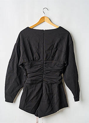 Salopetă scurtă țesătură poplin mâneci lungi negru HOUSE OF CB LONDON femeie
