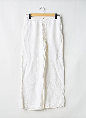 Pantalon drept țesătură poplin mărime normală alb H&M femeie