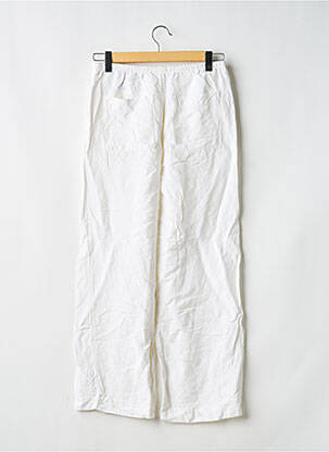 Pantalon drept țesătură poplin mărime normală alb H&M femeie