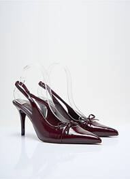 Pantofi cu toc țesătură lăcuită toc de 7 la 9 cm violet STRADIVARIUS femeie