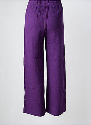 Pantalon larg țesătură crep mărime normală violet RUE MAZARINE femeie