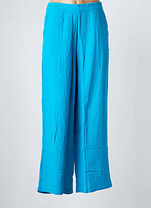 Pantalon larg țesătură crep mărime normală albastru VERO MODA femeie