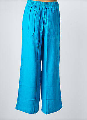 Pantalon larg țesătură crep mărime normală albastru VERO MODA femeie