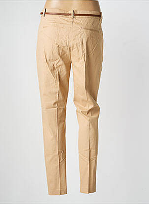 Pantalon chino țesătură poplin mărime normală bej B.YOUNG femeie