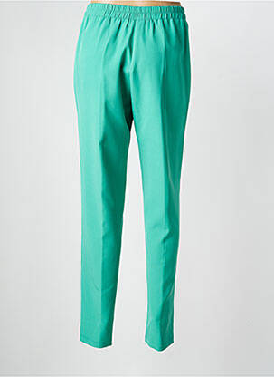 Pantalon slim talie elastică mărime normală verde GEVANA femeie