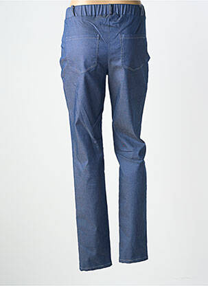 Pantalon slim talie elastică mărime normală albastru GEVANA femeie