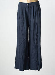 Pantalon evazat talie cu cleme talie înaltă albastru GEVANA femeie