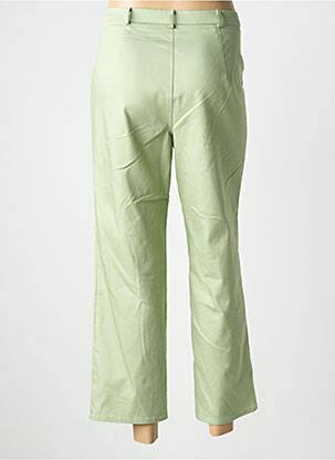 Pantalon 7/8 talie cu cleme mărime normală verde GEVANA femeie