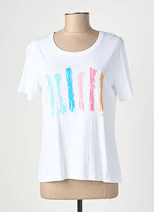 Tricou elasticitate mâneci scurte alb GEVANA femeie