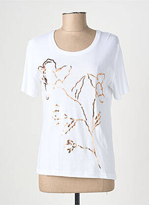 Tricou serigrafie mâneci scurte alb GEVANA femeie