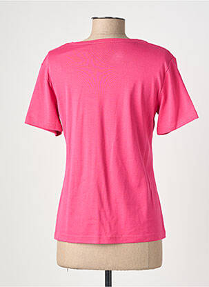 Tricou serigrafie mâneci scurte roz GEVANA femeie
