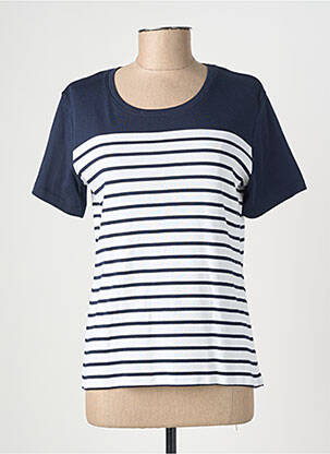Tricou elasticitate mâneci scurte albastru GEVANA femeie