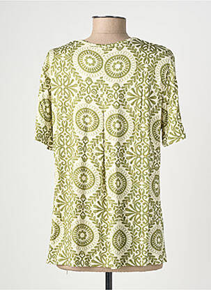 Tricou imprimeu fantezie mâneci scurte verde GEVANA femeie