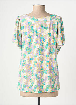 Tricou elasticitate mâneci scurte bej GEVANA femeie