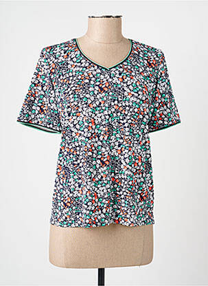 Tricou imprimeu fantezie mâneci scurte verde GEVANA femeie