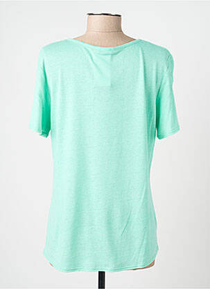 Tricou guler în v mâneci scurte verde GEVANA femeie