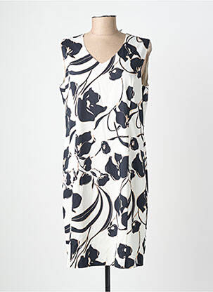 Rochie midi imprimeu floral fără mâneci negru GEVANA femeie