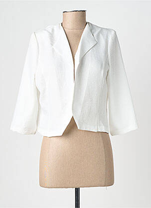 Jachete casual guler tip costum alb GEVANA femeie