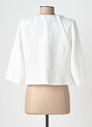 Jachete casual guler tip costum alb GEVANA femeie