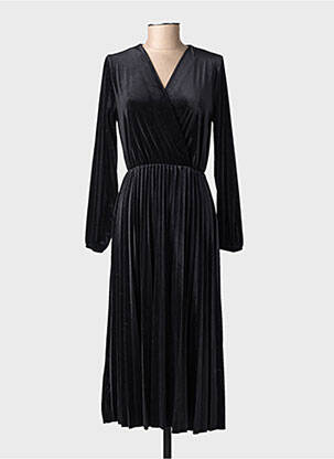Rochie midi mâneci lungi mâneci lungi negru SENES femeie