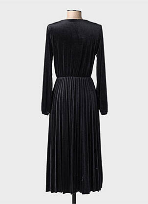 Rochie midi mâneci lungi mâneci lungi negru SENES femeie