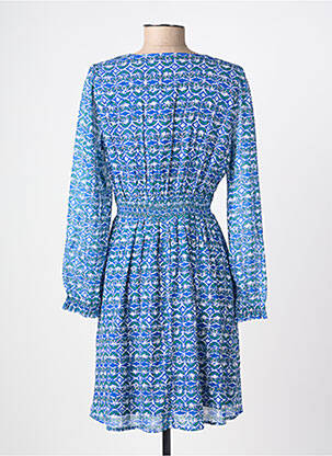 Rochie scurtă mâneci lungi mâneci lungi albastru MAJOLICA femeie