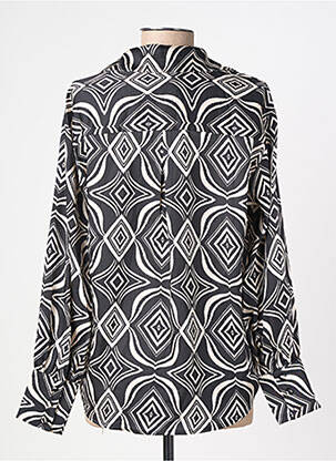 Cămașă țesătură crep mâneci lungi negru PEACE N'LOVE femeie