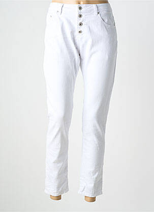 Pantalon 7/8 elasticitate mărime normală alb PLACE DU JOUR femeie