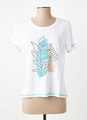 Tricou imprimeu fantezie mâneci scurte alb GEVANA femeie