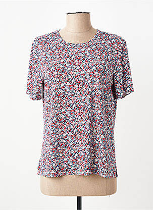 Tricou imprimeu fantezie mâneci scurte albastru GEVANA femeie