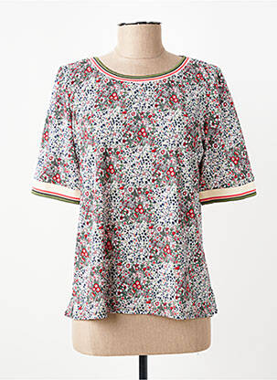 Tricou imprimeu fantezie mâneci scurte roșu GEVANA femeie