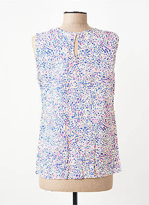 Top imprimeu fantezie fără mâneci bej GEVANA femeie