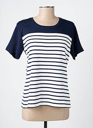 Tricou elasticitate mâneci scurte albastru GEVANA femeie