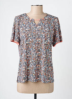 Tricou guler în v mâneci scurte roz GEVANA femeie