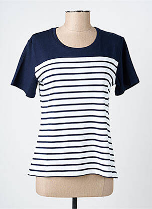 Tricou elasticitate mâneci scurte albastru GEVANA femeie