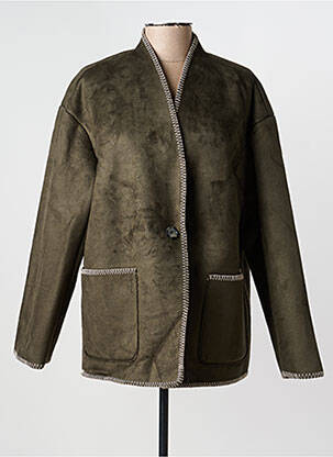 Palton scurt croială dreaptă fără glugă verde VERO MODA femeie