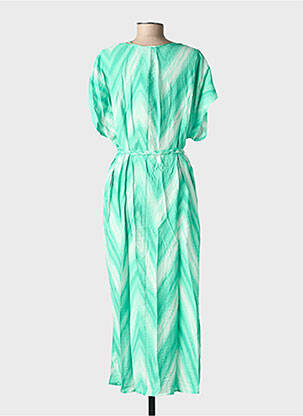 Rochie lungă imprimeu fantezie mâneci scurte verde VERO MODA femeie