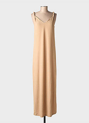 Rochie lungă fără mâneci fără mâneci bej VERO MODA femeie