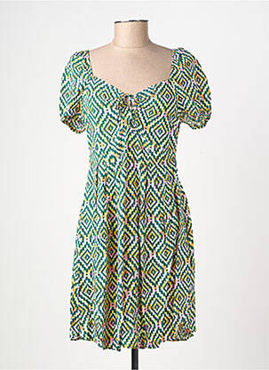 Rochie scurtă mâneci scurte mâneci scurte verde VERO MODA femeie