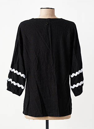 Bluză mâneci 3/4 mâneci 3/4 negru MALOKA femeie