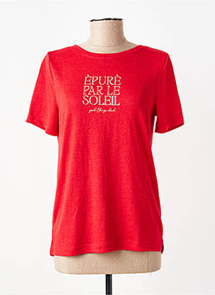 Tricou serigrafie mâneci scurte roșu STREET ONE femeie