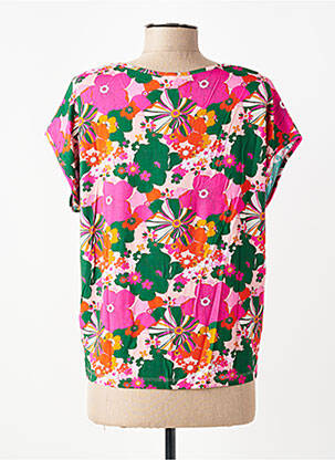 Tricou croială dreaptă mâneci scurte roz PRINCESSE NOMADE femeie