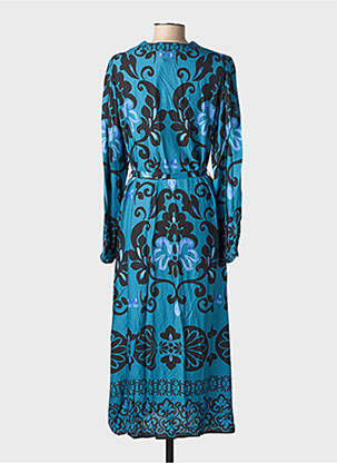 Rochie lungă mâneci lungi mâneci lungi albastru JULIE GUERLANDE femeie