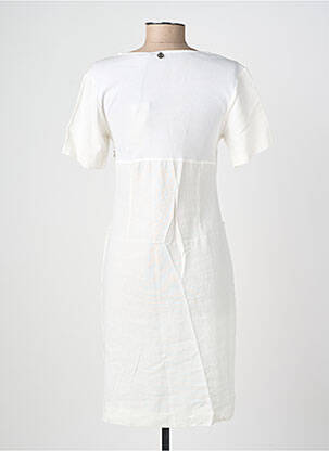Rochie midi mâneci scurte mâneci scurte alb MALOKA femeie