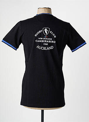 Tricou broderie mâneci scurte negru CAMBERABERO bărbat