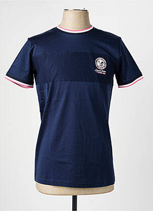 Tricou broderie mâneci scurte albastru CAMBERABERO bărbat
