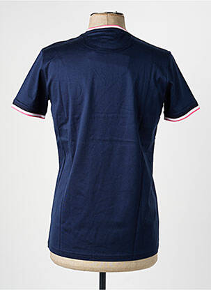 Tricou broderie mâneci scurte albastru CAMBERABERO bărbat
